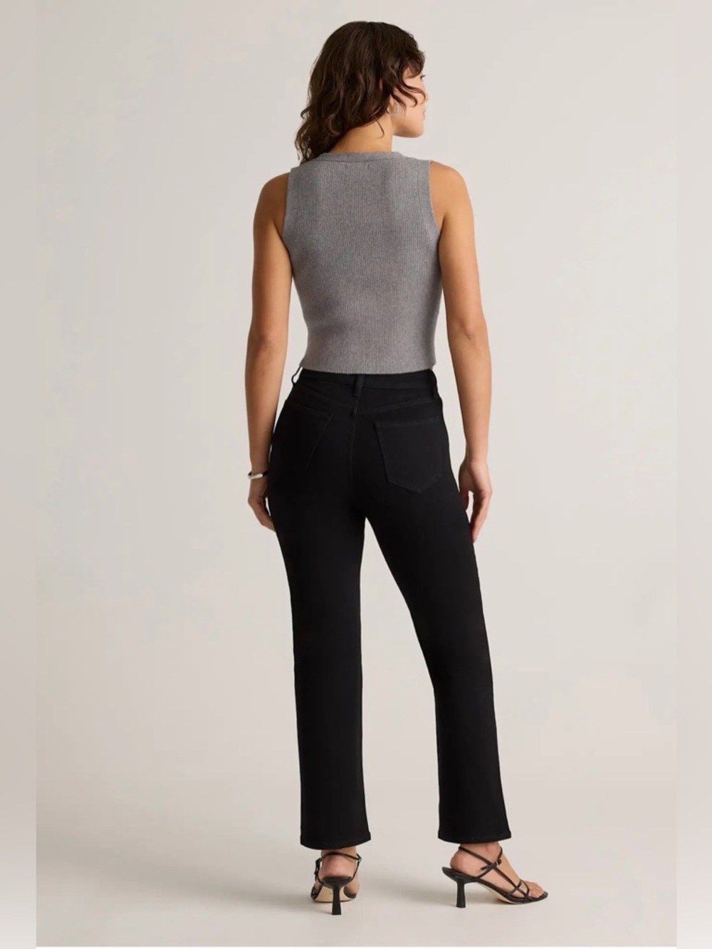 Quince Women’s Bella Stretch Straight Jeans NWT Black Size 30 - Picture 8 of 14